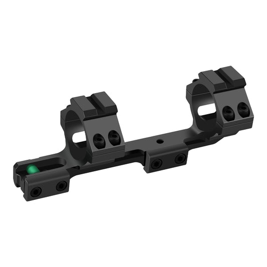 Monobloco para Trilho Dovetail de 11mm Anéis de Mira 25,4mm/30mm com Nível de Bolha