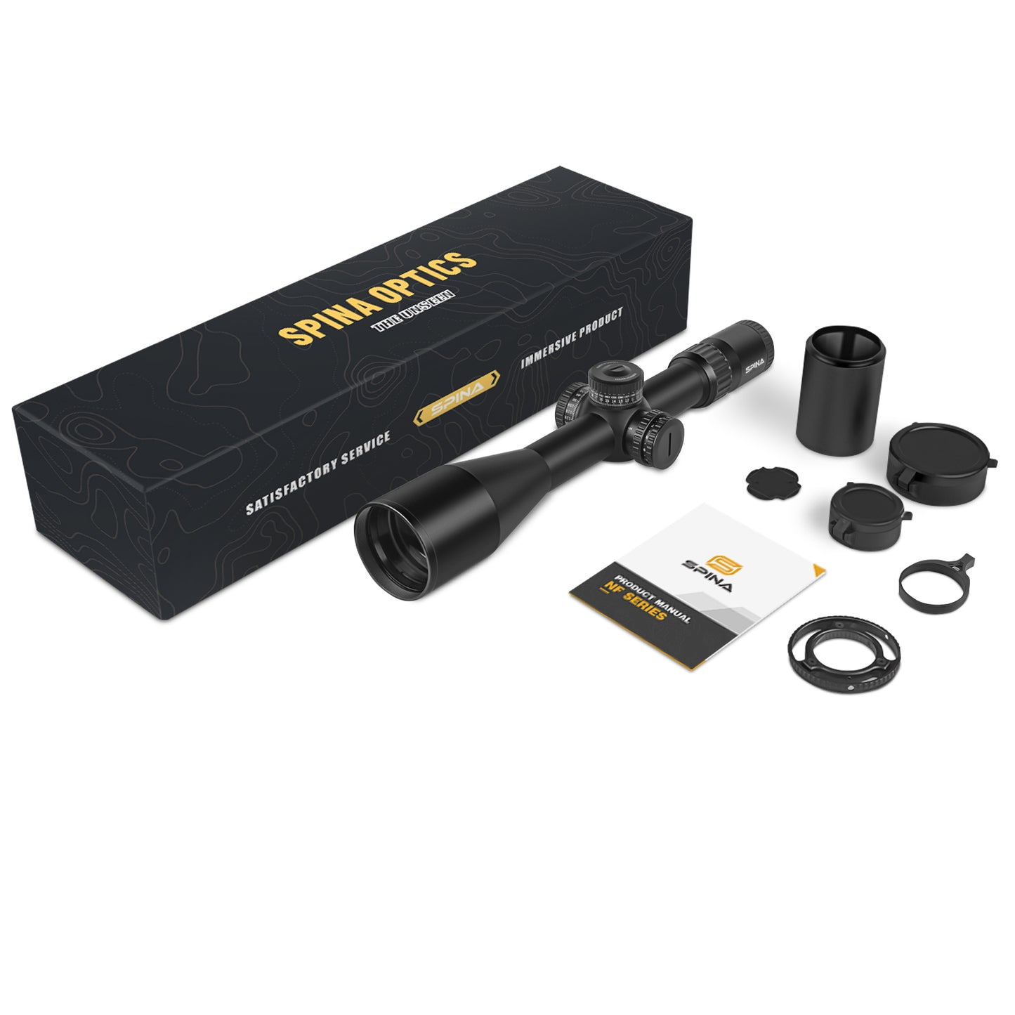 SPINA OPTICS NovaForce HD 5-30x56E FFP SFIR Com retículo iluminado Parallax 15 jardas até o infinito