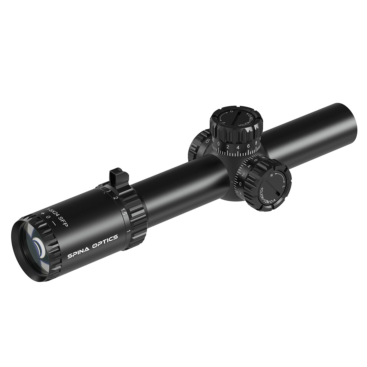 SPINA OPTICS ED Tricore 1-8x24 SFP IR Com retículo iluminado,Corchete integrada