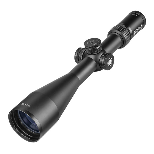 SPINA OPTICS IronClaw HD 4-24x56 SFP Parallax 25 jardas até o infinito