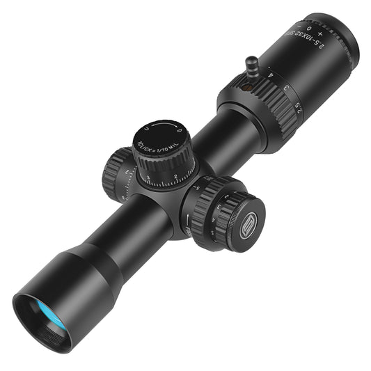 SPINA OPTICS FalconPoint HD 2.5-10x32 SFP Com retículo iluminado Parallax 5 jardas até o infinito