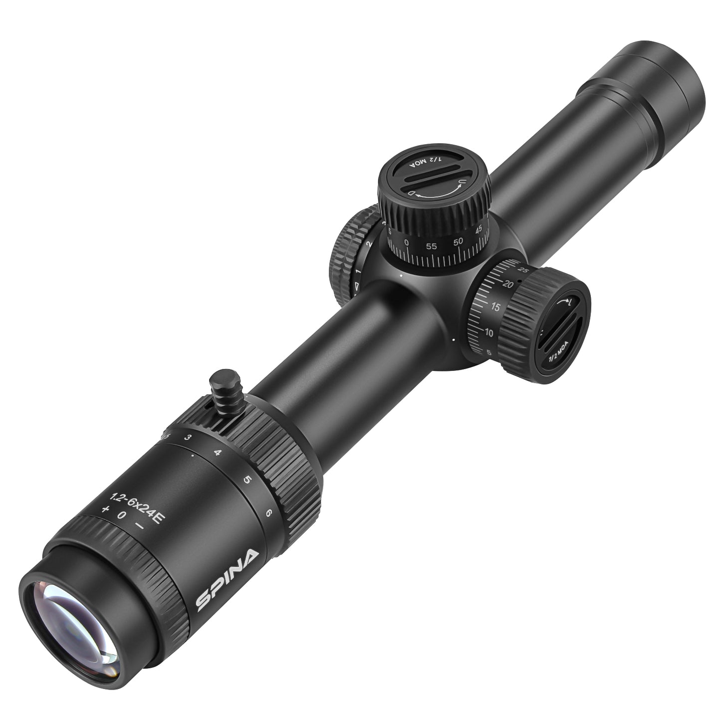 SPINA OPTICS HD WolfChase 1.2-6x24 FFP/SFPcom Iluminação de Ponto Vermelho