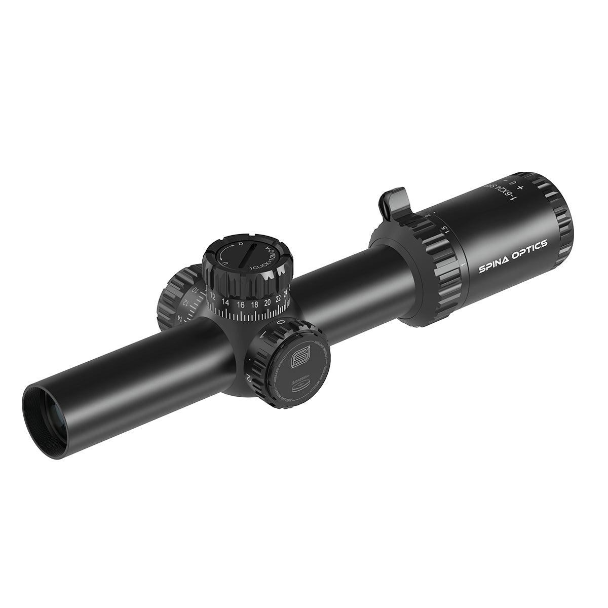 SPINA OPTICS ED Tricore 1-6x24 SFP IR Com retículo iluminado,Corchete integrada