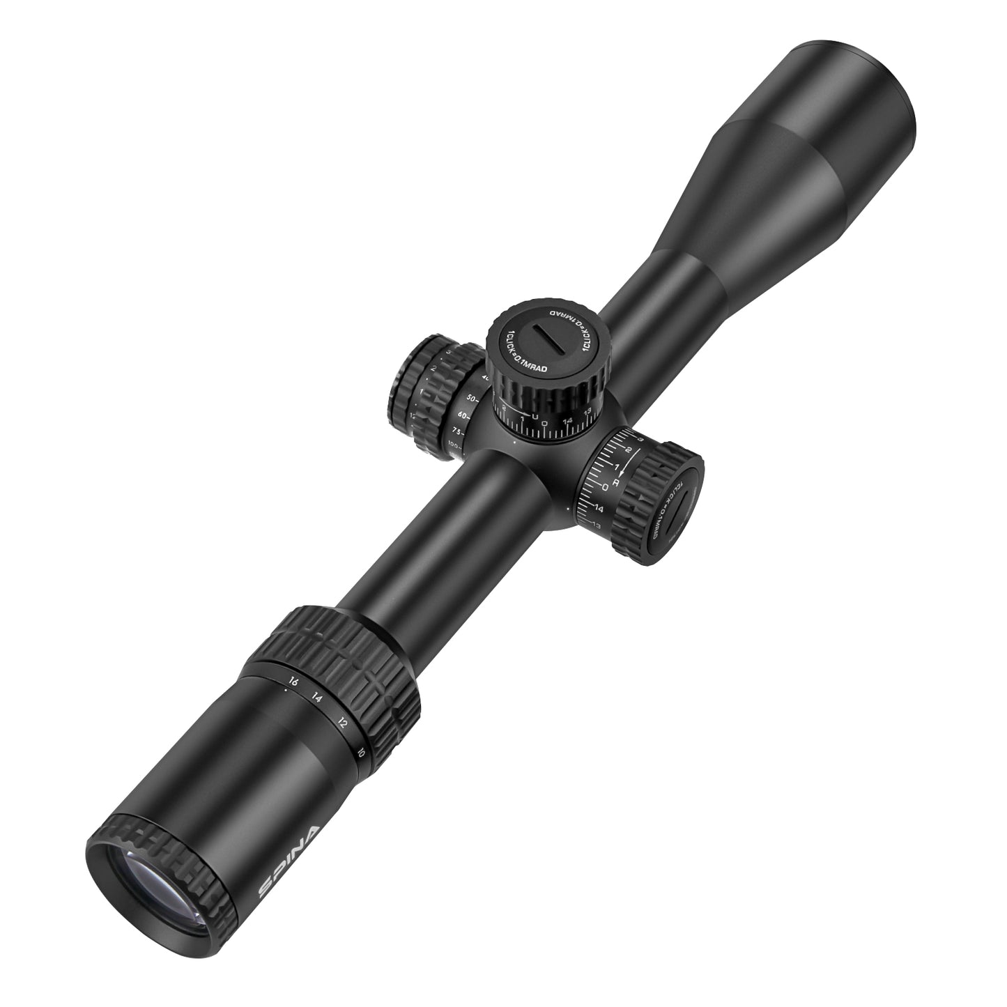SPINA OPTICS NovaForce HD 4-16x44E FFP SFIR Com retículo iluminado Parallax 20 jardas até o infinito