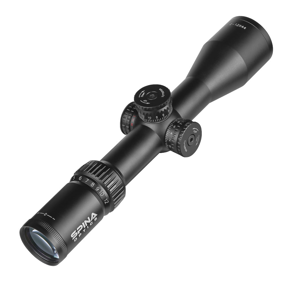 SPINA OPTICS IronClaw HD 2-12x44 SFP IR Com retículo iluminado
