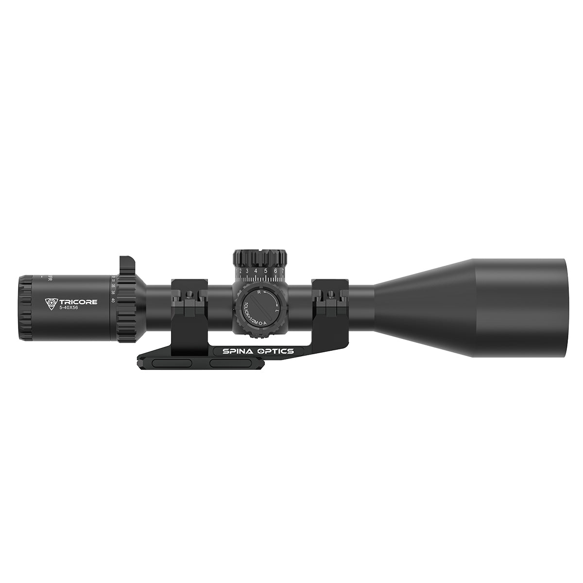 SPINA OPTICS ED Tricore 5-40x56 FFP IR Com retículo iluminado,Corchete integrada