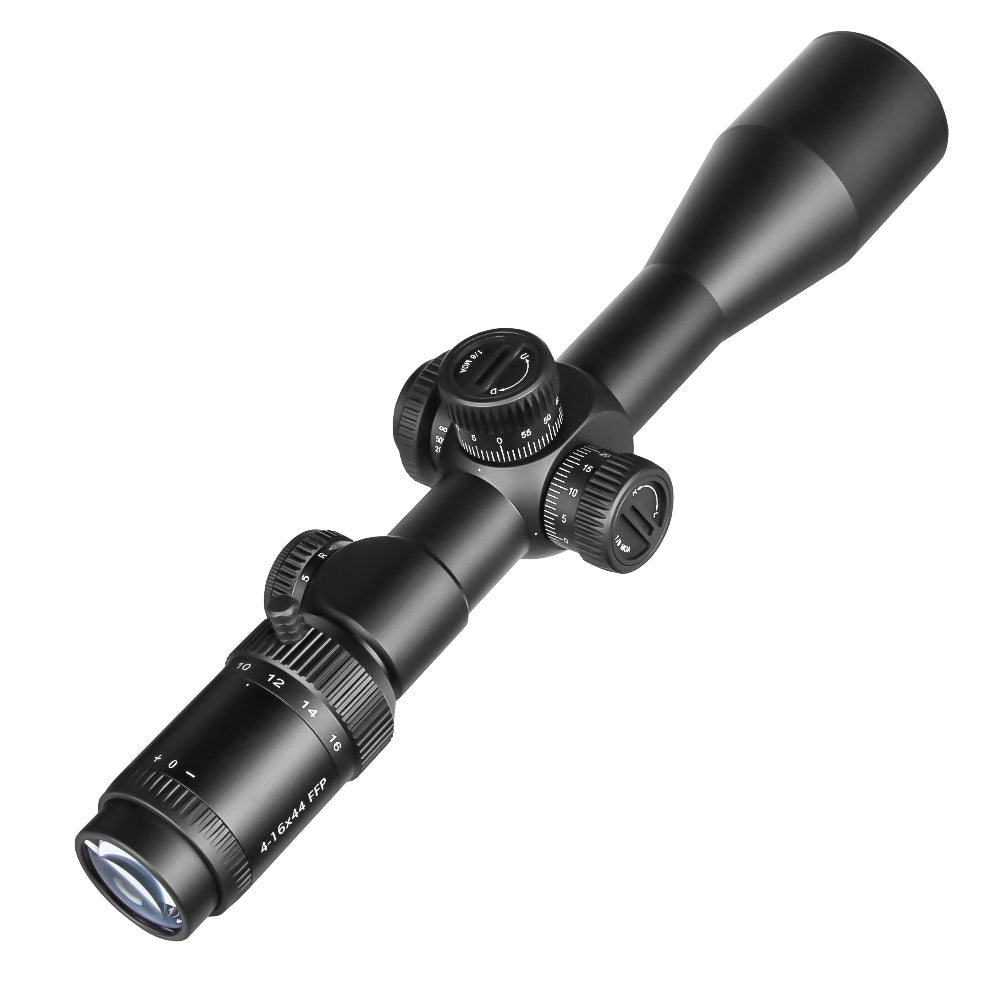 SPINA OPTICS WolfChase HD 4-16x44E FFP SFIR Com retículo iluminado Parallax 10 jardas até o infinito