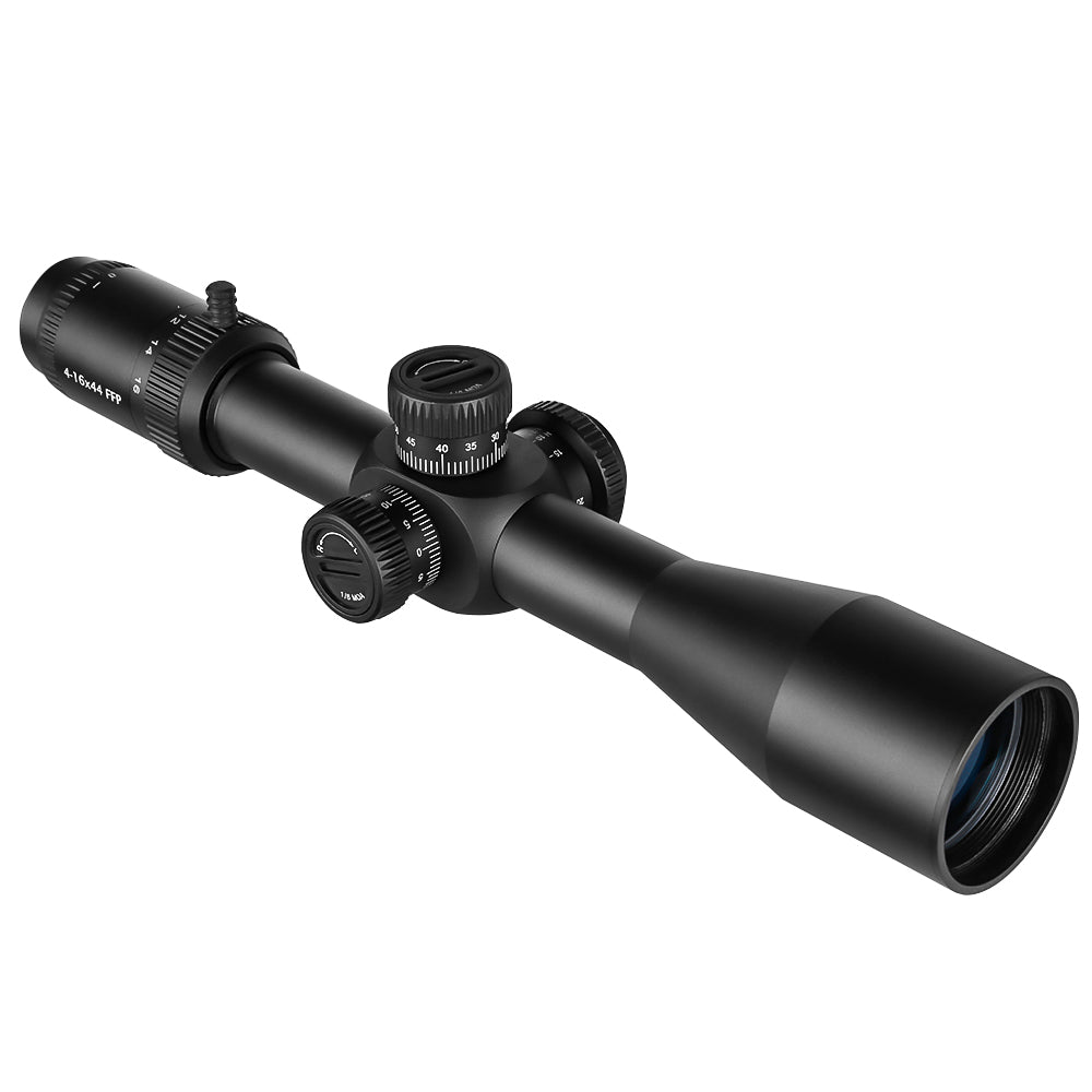 SPINA OPTICS WolfChase HD 4-16x44 FFP SF Parallax 10 jardas até o infinito