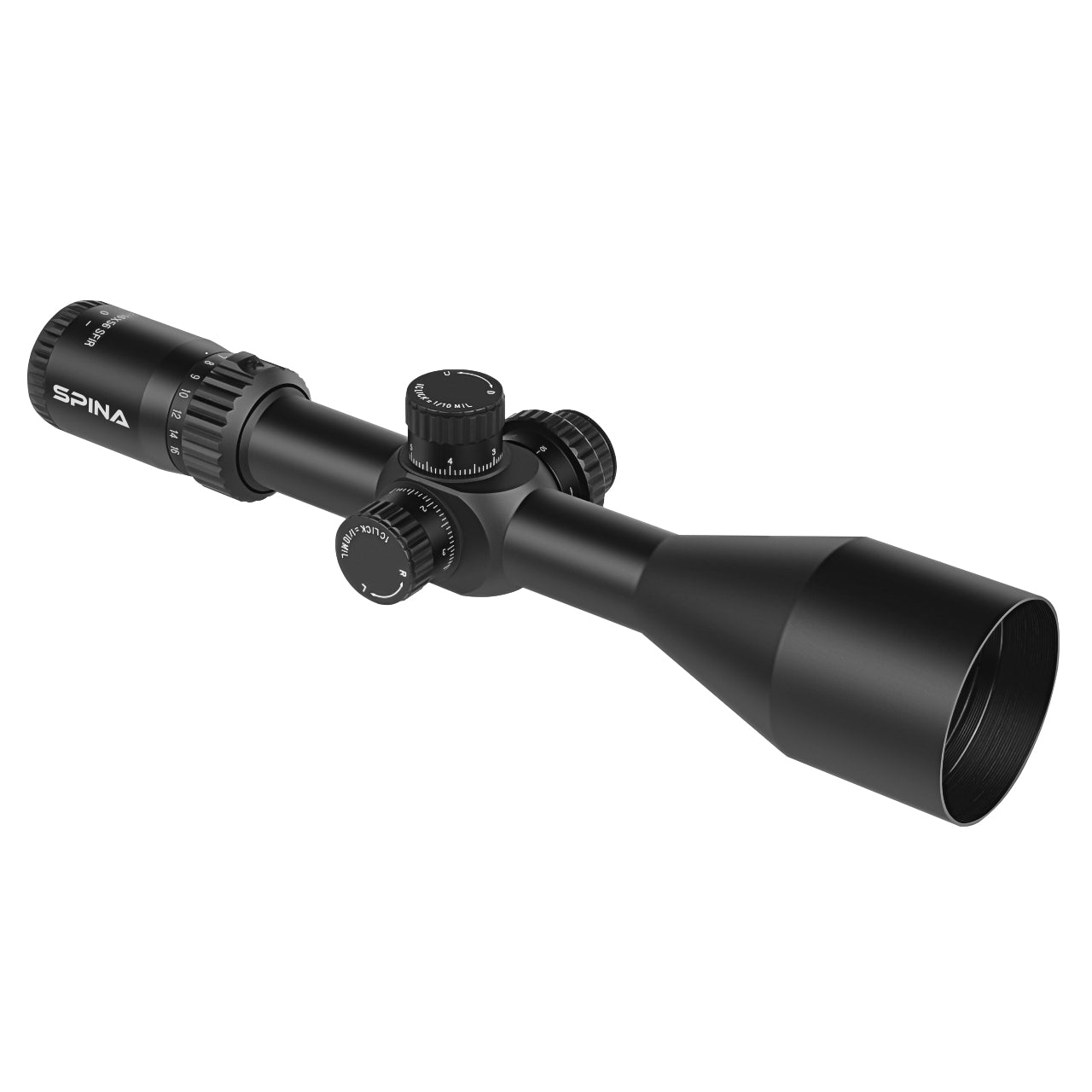 SPINA OPTICS FalconPoint HD 2-16x56 FFP SFIR Com retículo iluminado Parallax 10 jardas até o infinito