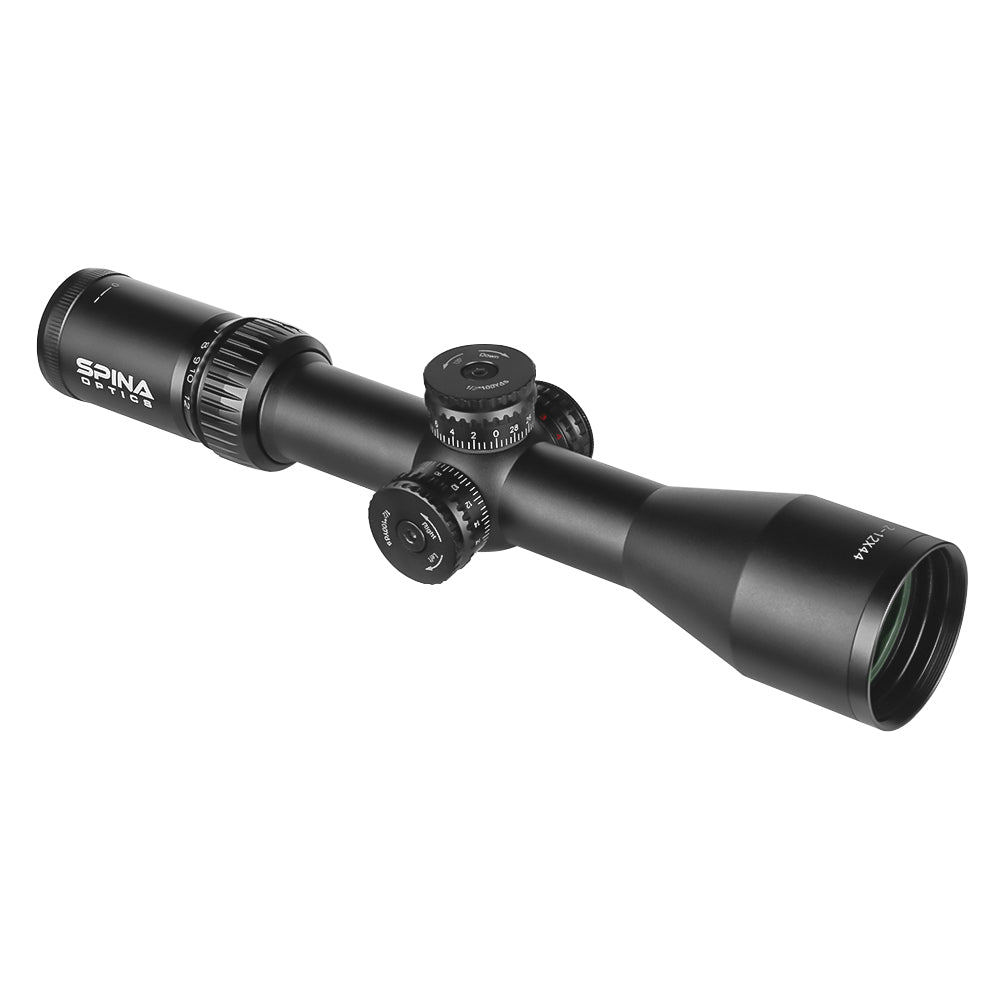 SPINA OPTICS IronClaw HD 2-12x44 SFP IR Com retículo iluminado