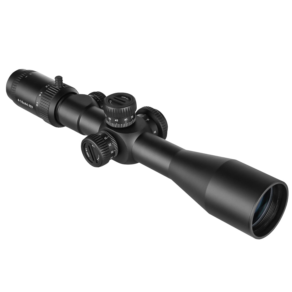 SPINA OPTICS WolfChase HD 4-16x44E FFP SFIR Com retículo iluminado Parallax 10 jardas até o infinito
