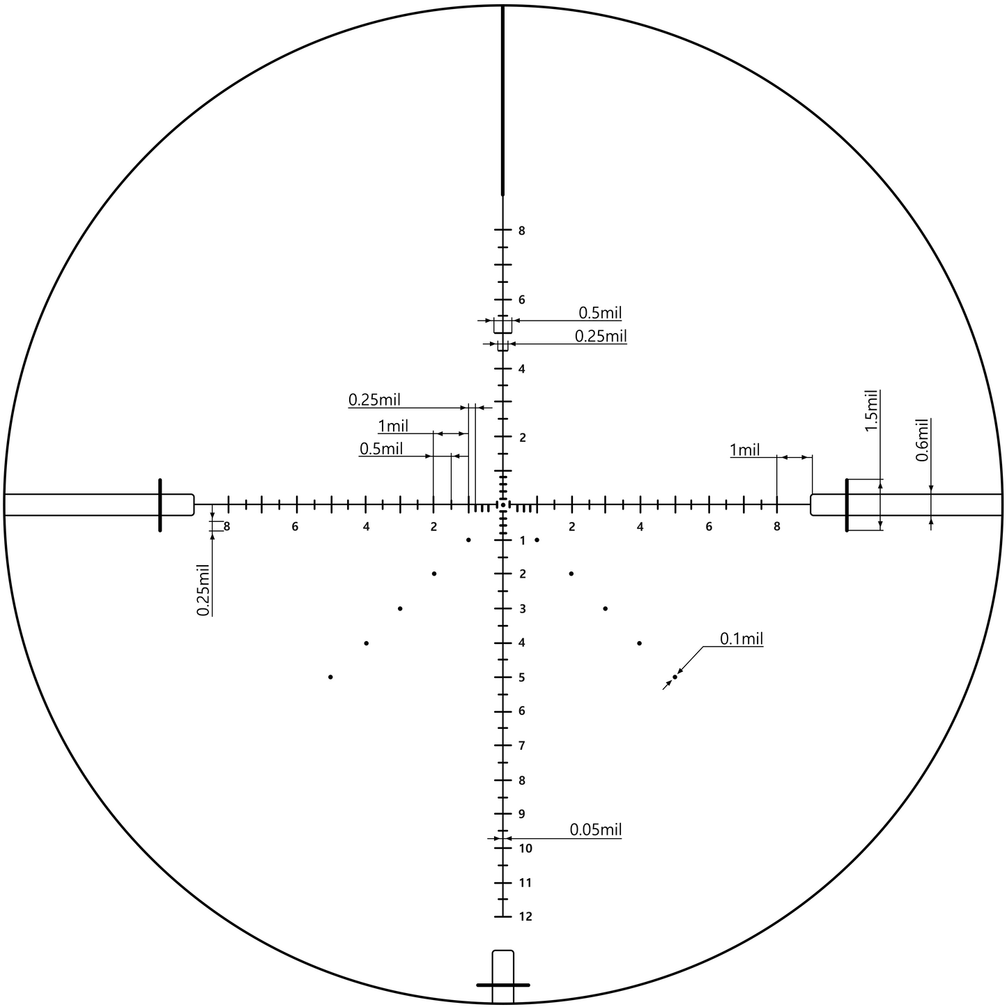 SPINA OPTICS FalconPoint HD 4.5-27x50 FFP SFIR Com retículo iluminado Parallax 10 jardas até o infinito