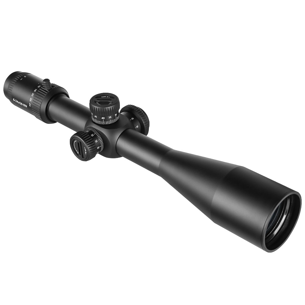 SPINA OPTICS WolfChase HD 6-24x50 FFP SF Parallax 10 jardas até o infinito