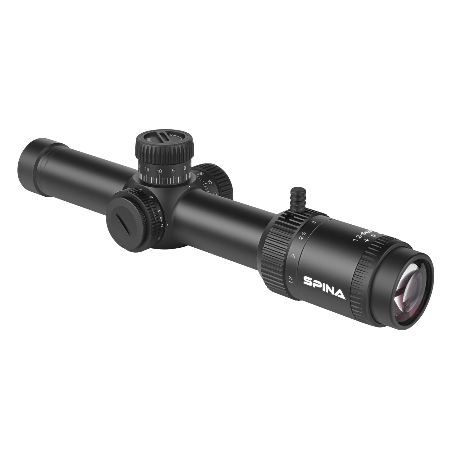 SPINA OPTICS HD WolfChase 1.2-6x24 FFP/SFPcom Iluminação de Ponto Vermelho