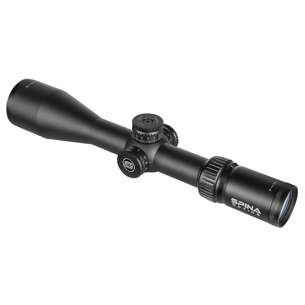 SPINA OPTICS IronClaw HD 3-18x50 SFP Parallax 20 jardas até o infinito