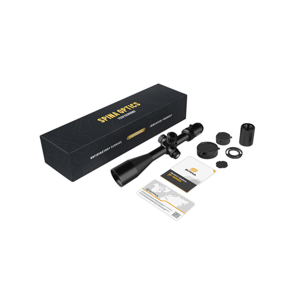 SPINA OPTICS Gen II WolfChase HD 5-20x50E FFP SF Parada no Zero,Parallax 10 jardas até o infinito