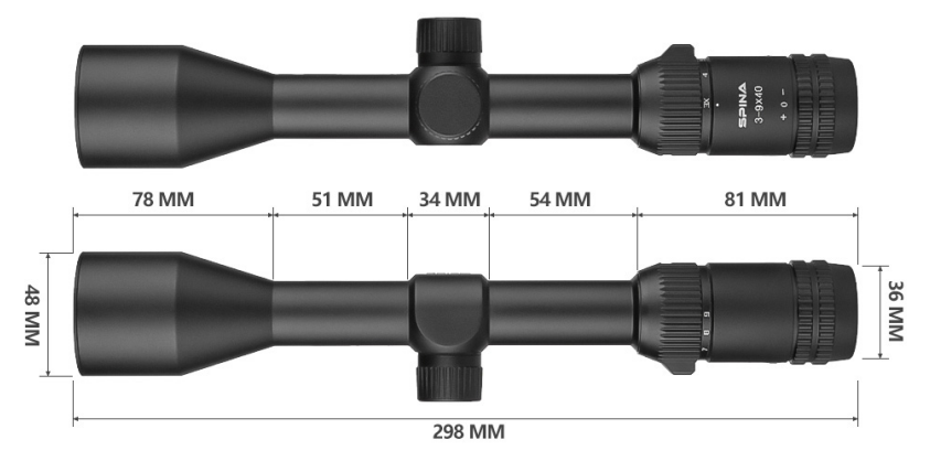 SPINA OPTICS JungleShade HD 3-9x40 SFP