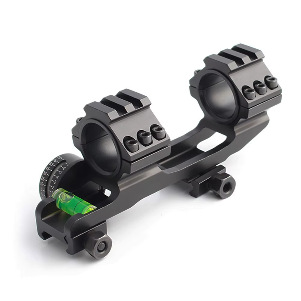 25.4/30mm picatinny escopo montagens com nível de bolha angular 1 Polegada anéis de escopo para trilho picatinny na parte superior