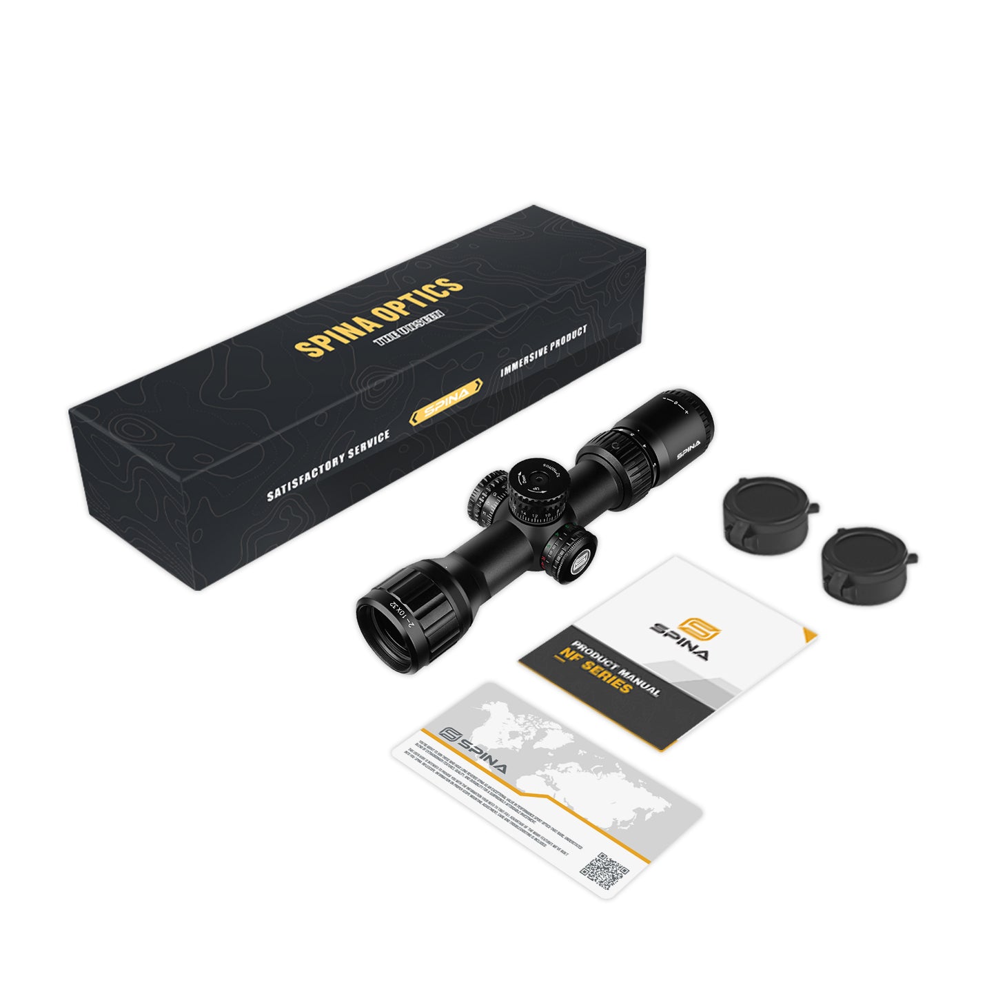 SPINA OPTICS IronClaw HD 2-10x32 SFP AOIR Com retículo iluminado Parallax 7.5 jardas até o infinito