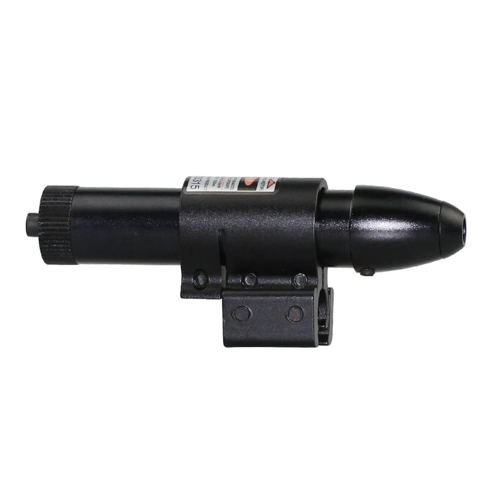 Mira Laser Tática para Caça com Ponto Vermelho/Verde, Interruptor de Pressão e Suporte para Cano - Compatível com Trilhos de 11mm e 20mm