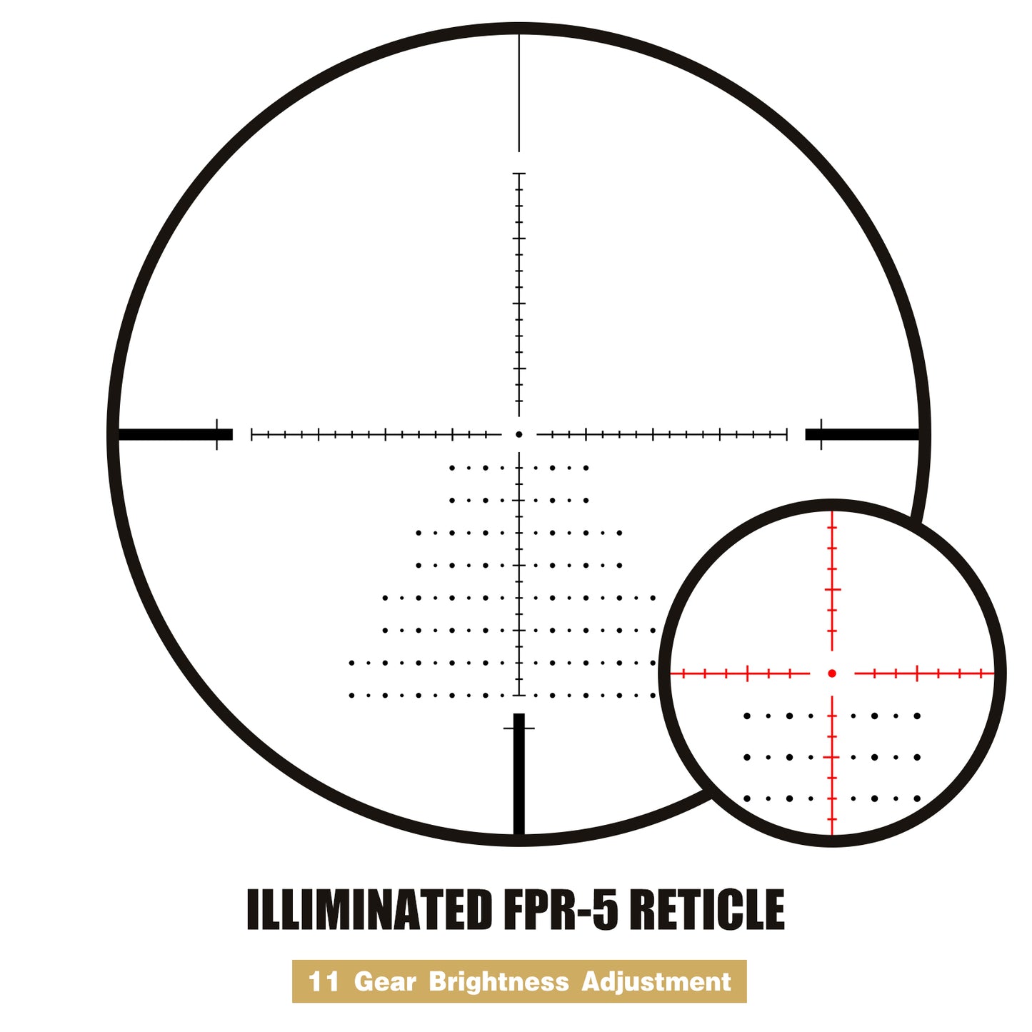 SPINA OPTICS FalconPoint HD 10-60x50 SFIR Com retículo iluminado Parallax 10 jardas até o infinito