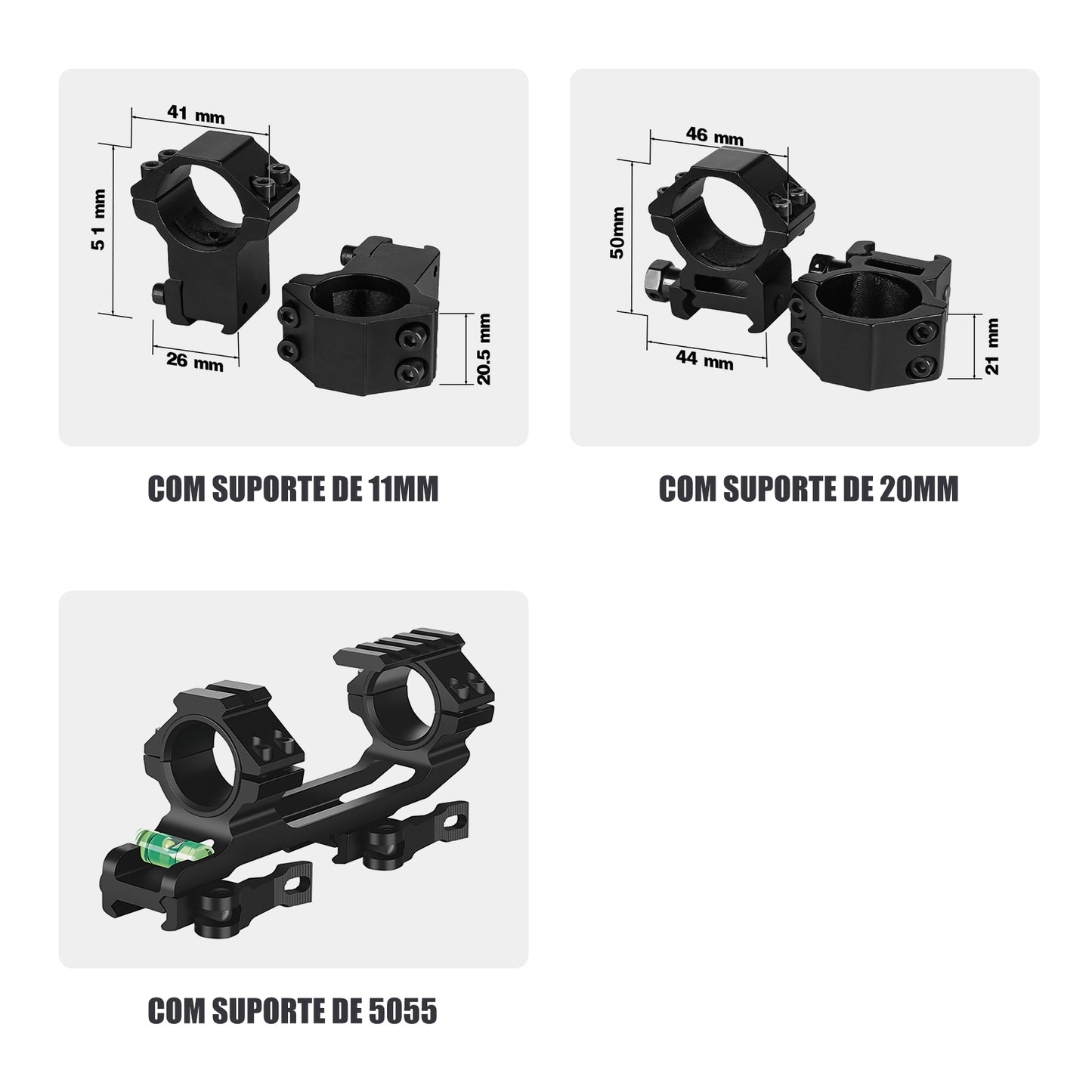SPINA OPTICS HD WolfChase 1.2-6x24 FFP/SFPcom Iluminação de Ponto Vermelho
