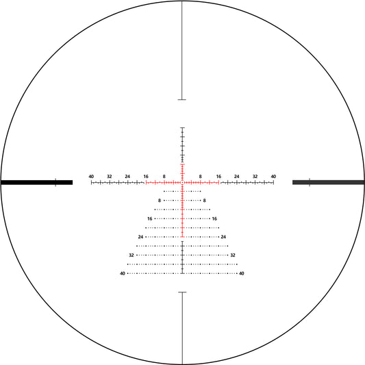 SPINA OPTICS HD WolfChase 1.2-6x24 FFP/SFPcom Iluminação de Ponto Vermelho