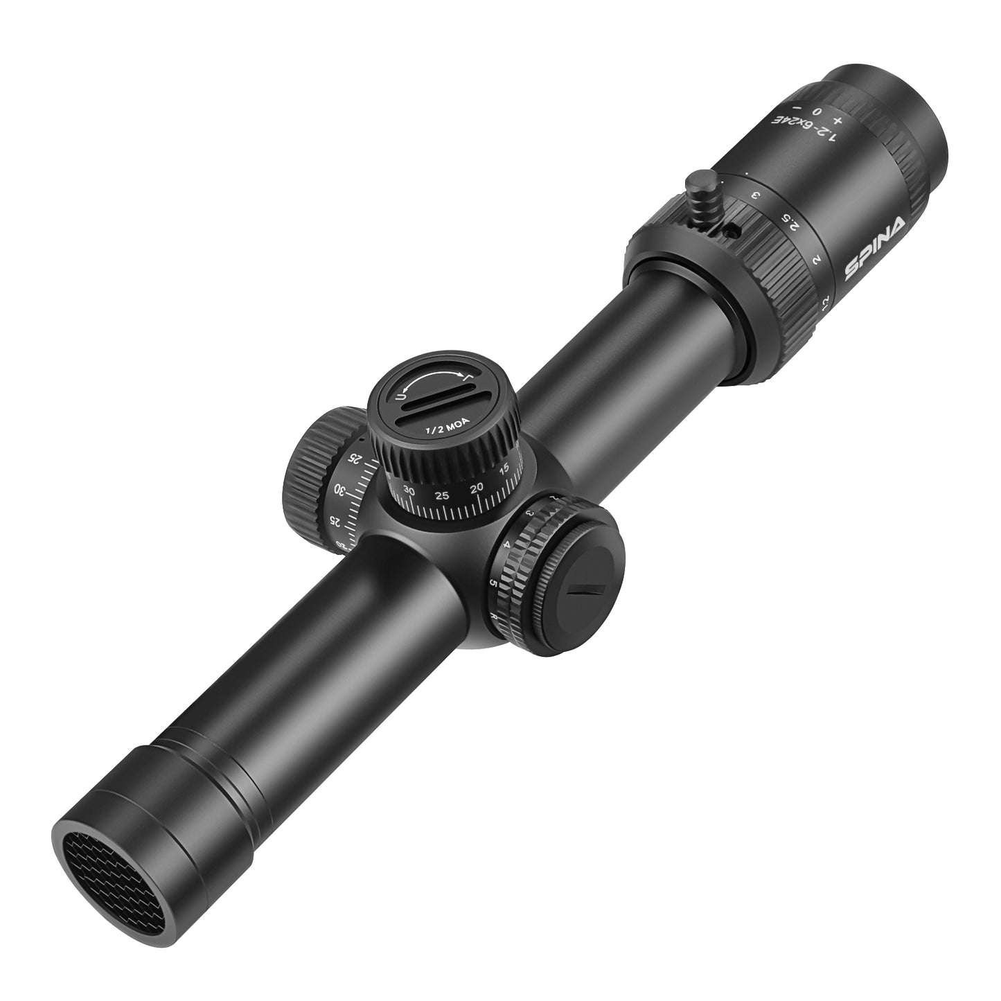 SPINA OPTICS HD WolfChase 1.2-6x24 FFP/SFPcom Iluminação de Ponto Vermelho