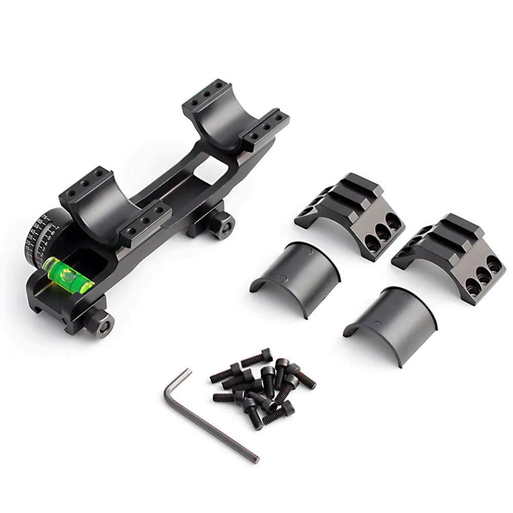 25.4/30mm picatinny escopo montagens com nível de bolha angular 1 Polegada anéis de escopo para trilho picatinny na parte superior