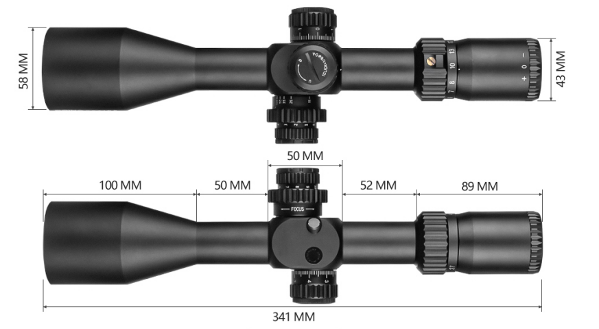 SPINA OPTICS FalconPoint HD 4.5-27x50 FFP SFIR Com retículo iluminado Parallax 10 jardas até o infinito