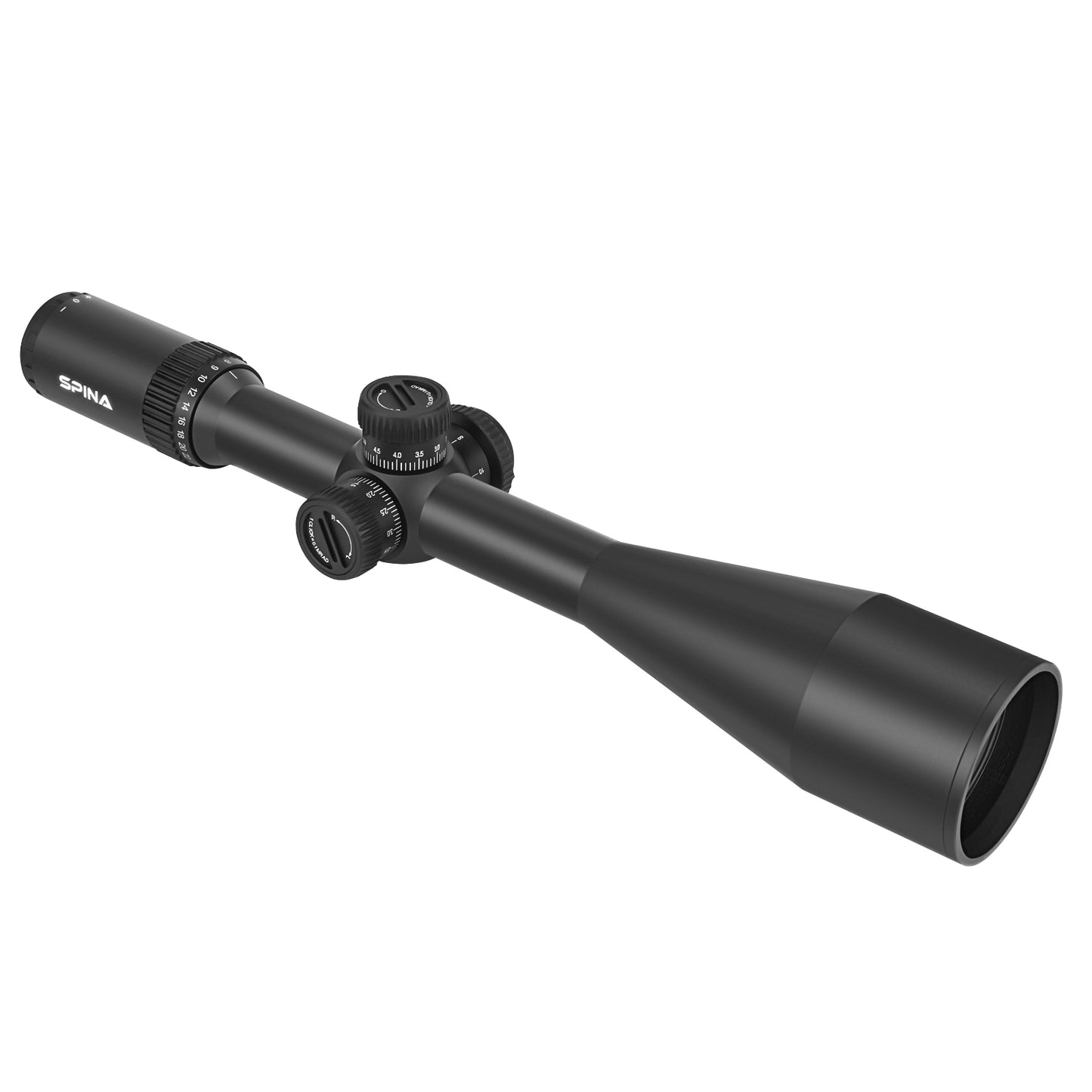 SPINA OPTICS WolfChase HD 5.5-22x56 FFP SF Parallax 10 jardas até o infinito