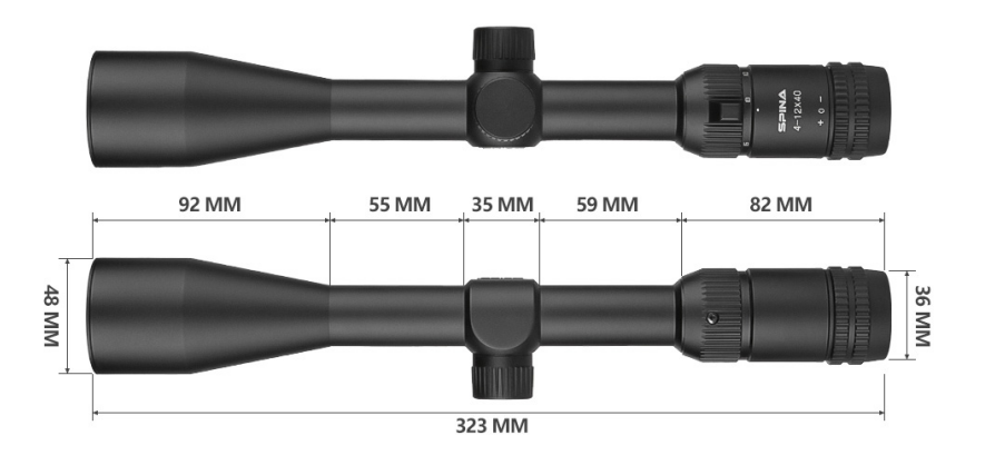 SPINA OPTICS JungleShade HD 4-12x40 SFP