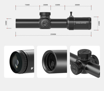 SPINA OPTICS VoidRax HD 1-10x28 SFP IR Com retículo iluminado