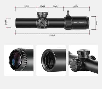 SPINA OPTICS VoidRax HD 1-10x28 SFP IR Com retículo iluminado