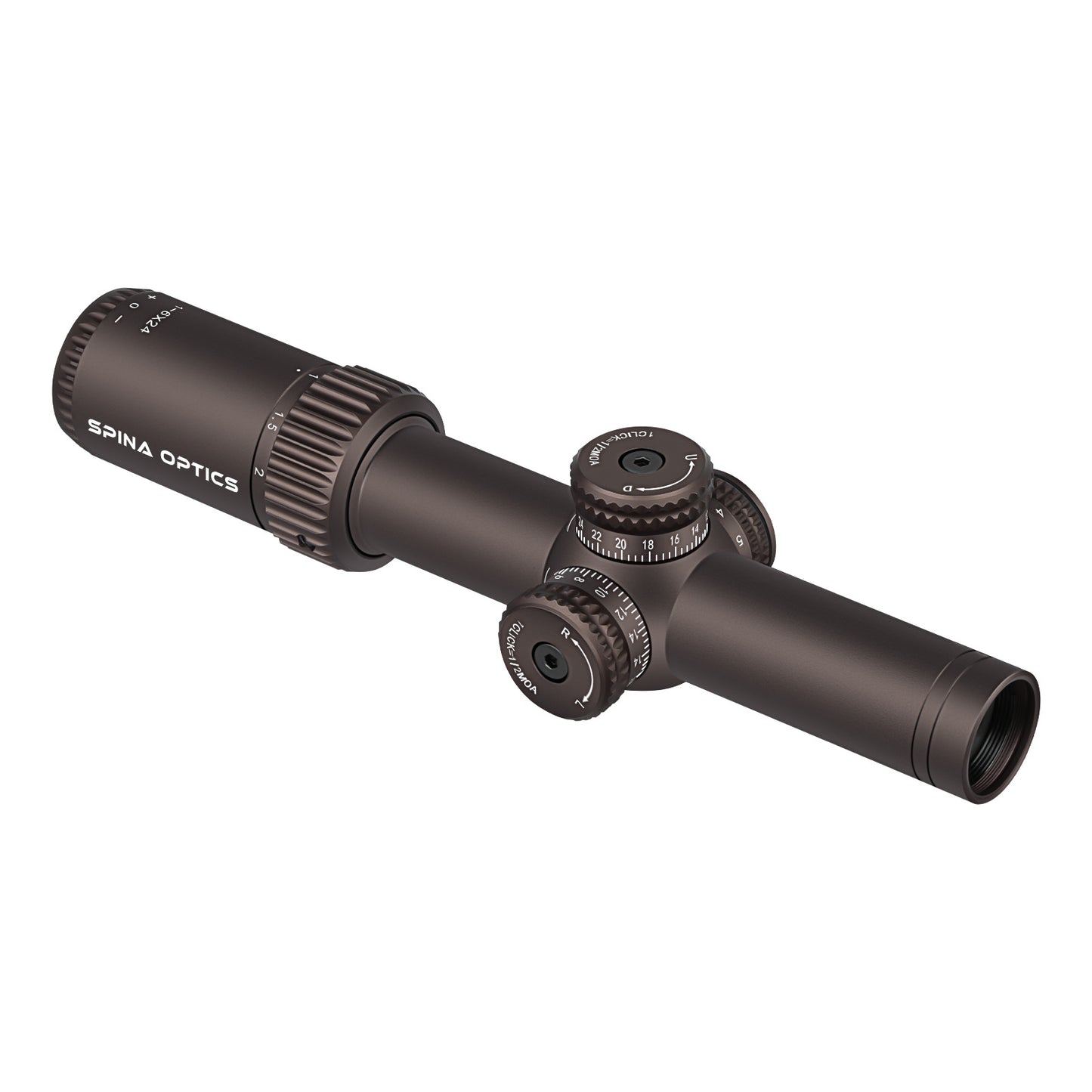 SPINA OPTICS WolfChase HD 1-6x24 SFP IR Com retículo iluminado
