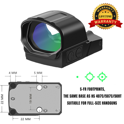 SPINA OPTICS  Mistral 1x19x28 Pistola RMR & Rifle com Trilho Picatinny e Mira de Ponto Verde/Mira de Ponto Vermelho,Garantia vitalícia