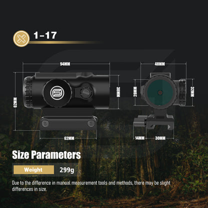 SPINA OPTICS Mira de Prisma PRIMARY 1x24 com Energia Solar