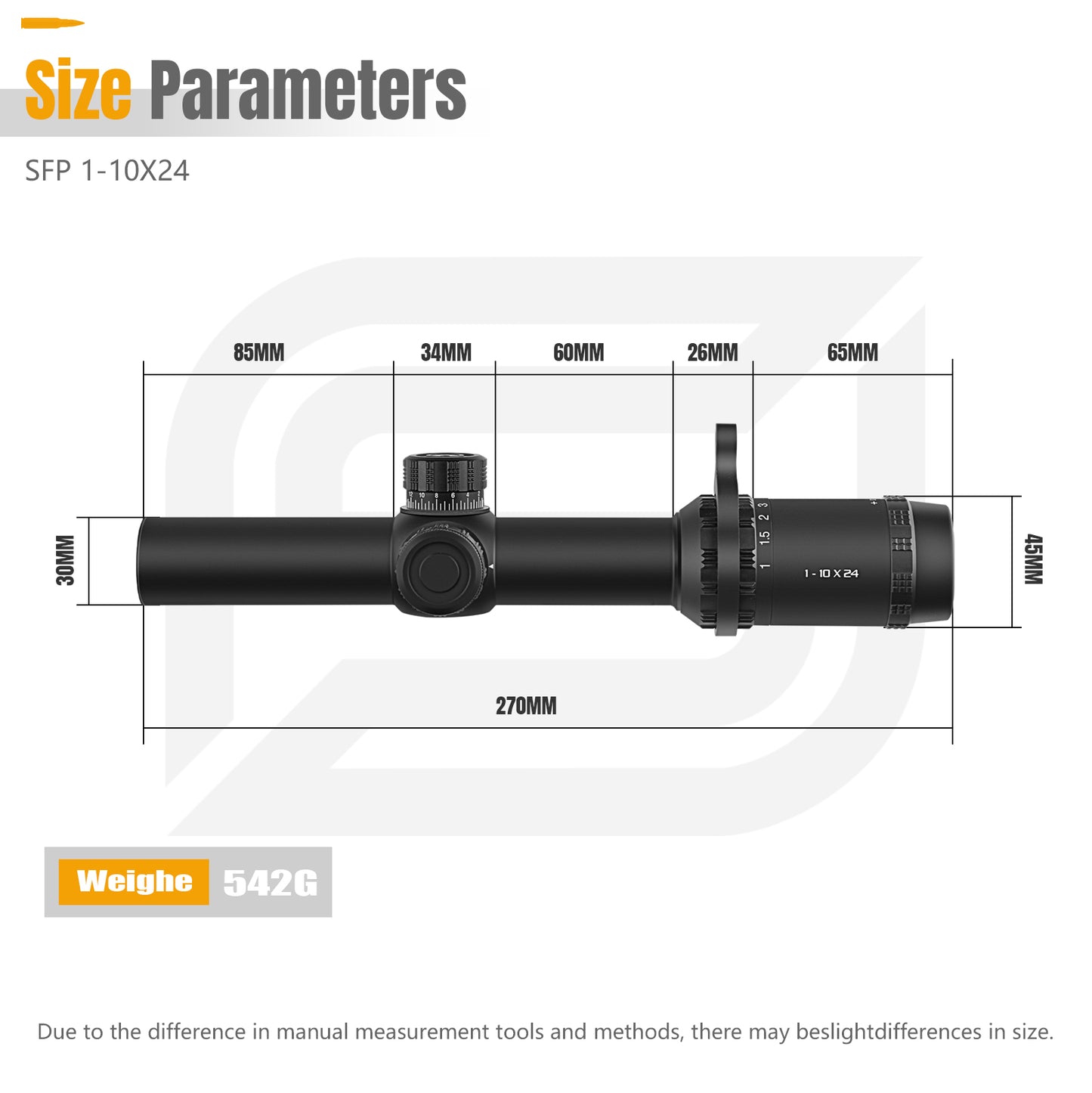 SPINA OPTICS JungleShade HD 1-10x24 SFP IR Com retículo iluminado