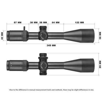 SPINA OPTICS FalconPoint HD 4.5-18x50 SFP Com retículo iluminado Parallax 10 jardas até o infinito