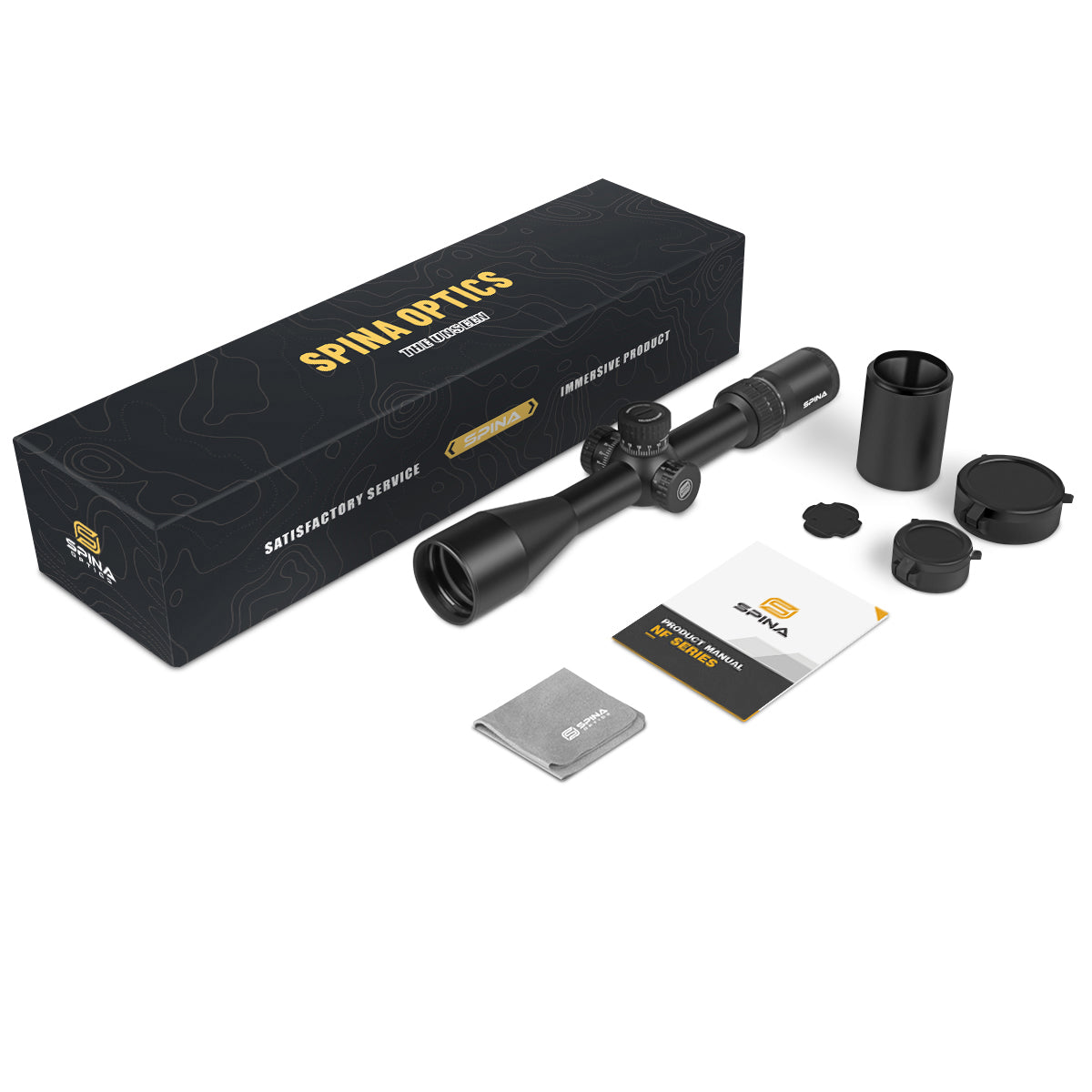 SPINA OPTICS NovaForce HD 6-24x50 FFP SF Parallax 10 jardas até o infinito