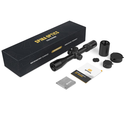 SPINA OPTICS NovaForce HD 4-16x44E FFP SFIR Com retículo iluminado Parallax 20 jardas até o infinito