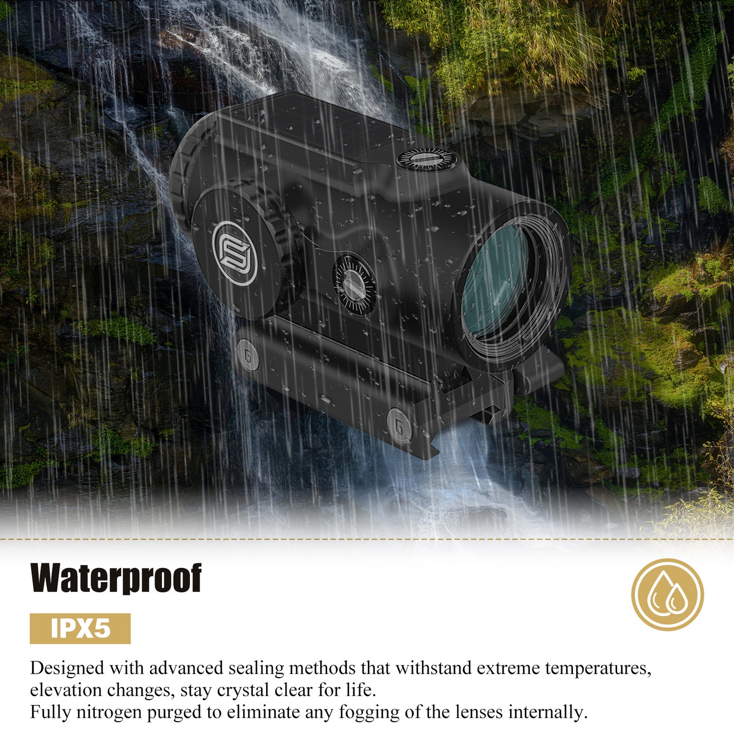 SPINA OPTICS Mira de Prisma PRIMARY 1x24 com Energia Solar