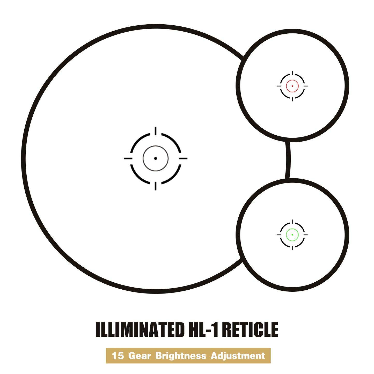 SPINA OPTICS Mira de Prisma PRIMARY 1x24 com Energia Solar