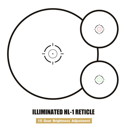 SPINA OPTICS Mira de Prisma PRIMARY 1x24 com Energia Solar