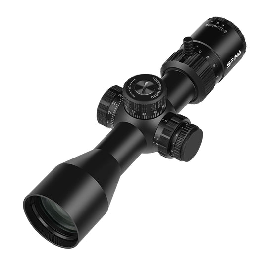 SPINA OPTICS Riptide HD 3-12x44 FFP SFIR Com retículo iluminado Parallax 8 jardas até o infinito