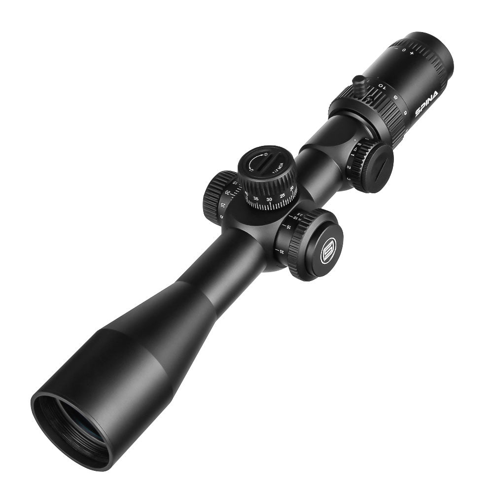 SPINA OPTICS WolfChase HD 4-16x44E FFP SFIR Com retículo iluminado Parallax 10 jardas até o infinito
