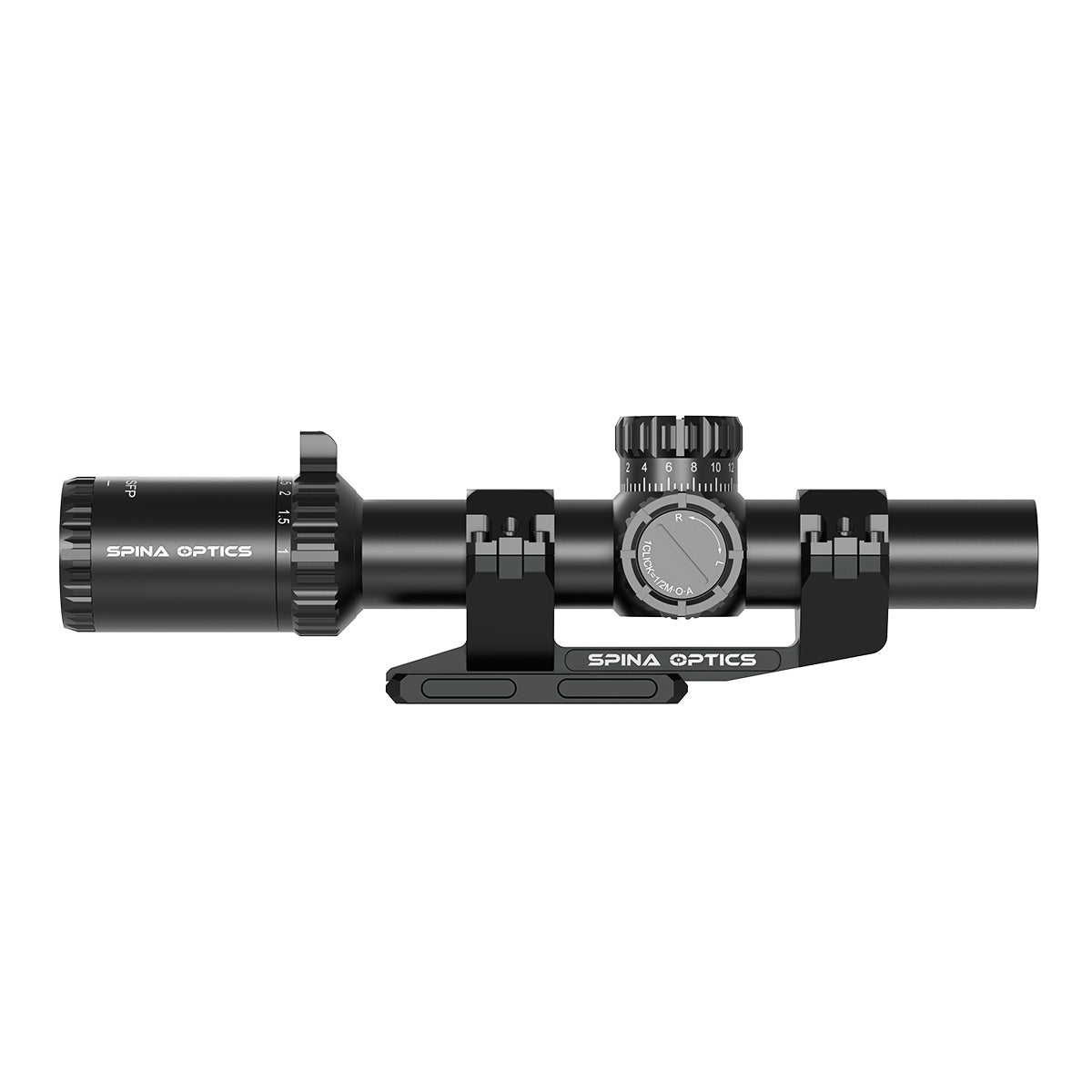 SPINA OPTICS ED Tricore 1-10x24 SFP IR Com retículo iluminado,Corchete integrada