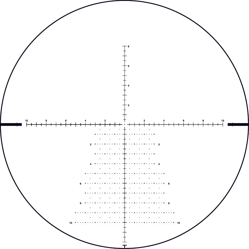 SPINA OPTICS WolfChase HD 6-24x50 FFP SF Parallax 10 jardas até o infinito