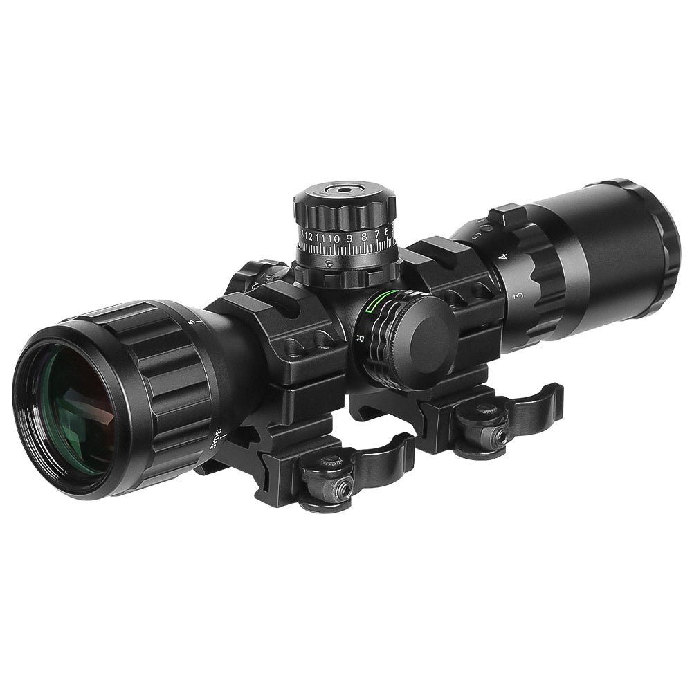 SPINA OPTICS HD 3-9x32 SFP AOIR Com retículo iluminado Parallax 5 jardas até o infinito