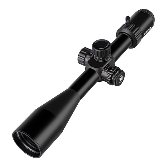 SPINA OPTICS Gen II WolfChase HD 6-24x50E FFP SF Parada no Zero,Parallax 10 jardas até o infinito